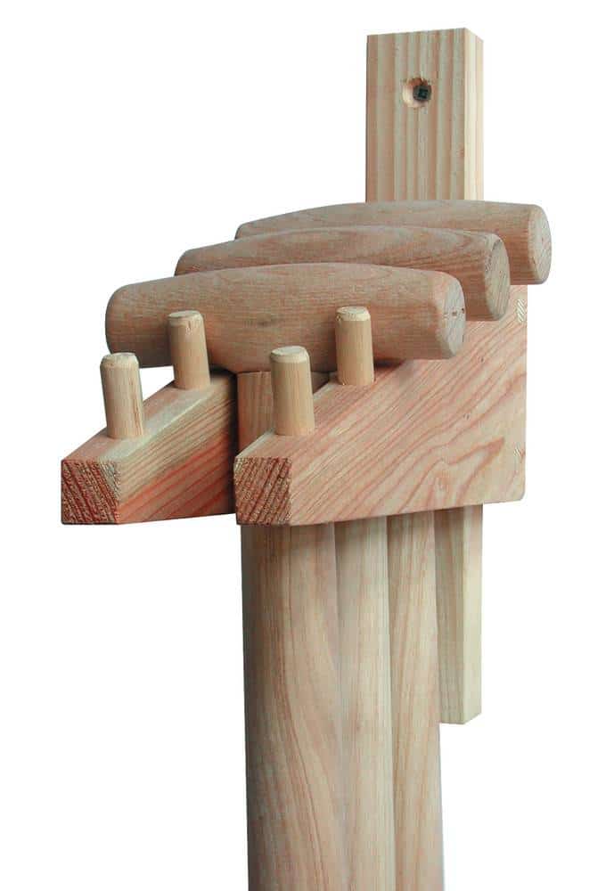 Tuingereedschap ophangsysteem