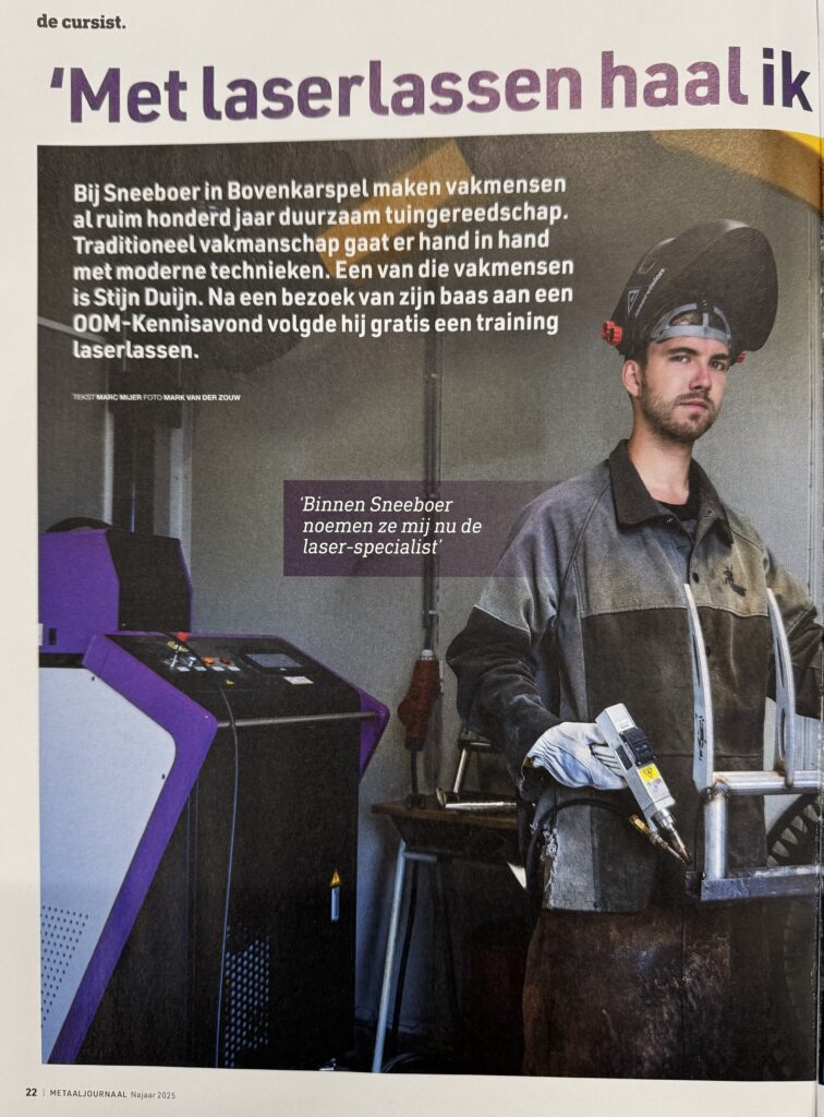 Pleins feux sur Stijn Duijn – savoir-faire et innovation dans le domaine du soudage au laser chez Sneeboer